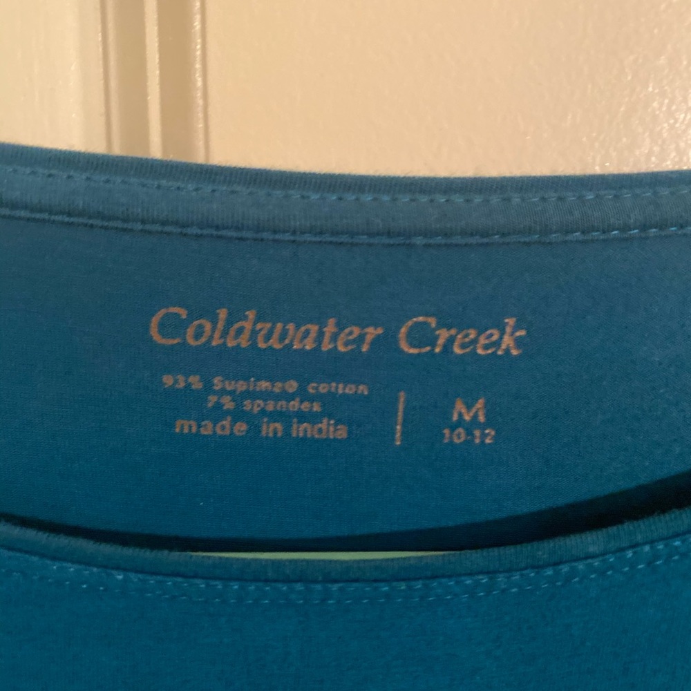 Coldwater Creek teal long sleeve top